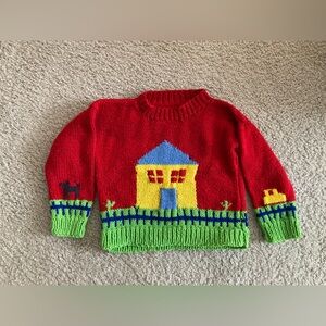 Colorful handmade kid sweater